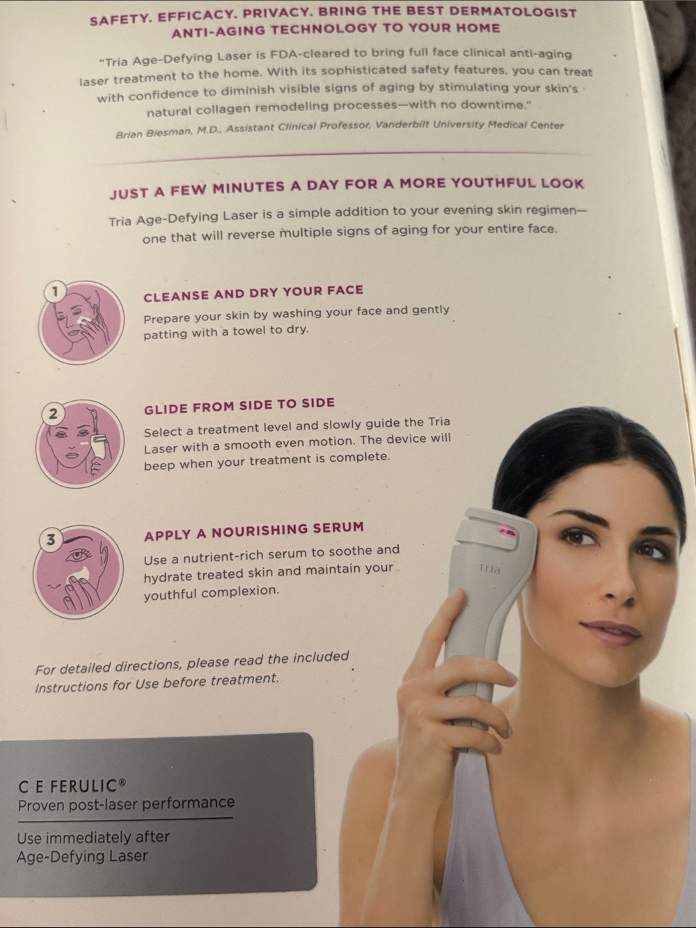 Tria authentic FDA cleared Age-Defying wrinkles removal laser- Light Purple